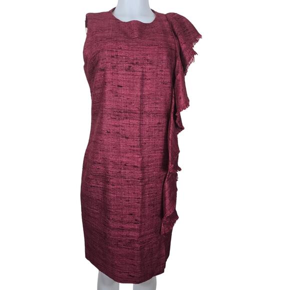 Sara Campbell Matka Front Ruffle Sleeveless Lined Women's Dress 10 NWT - Picture 1 of 7